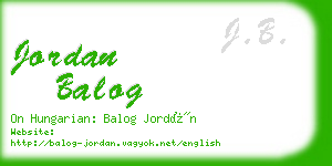 jordan balog business card